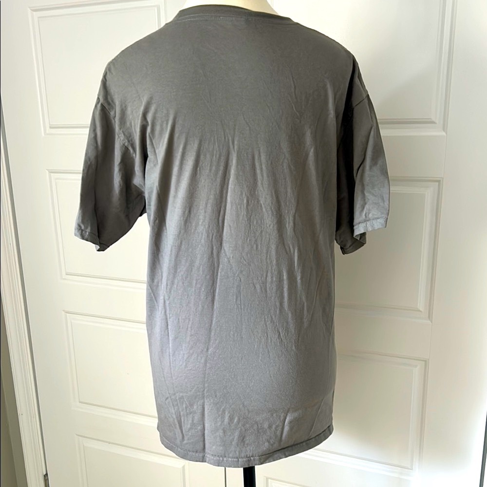 One Thankful Mama Graphic Gray Orange Relaxed Tee Thanksgiving - Picture 4 of 10